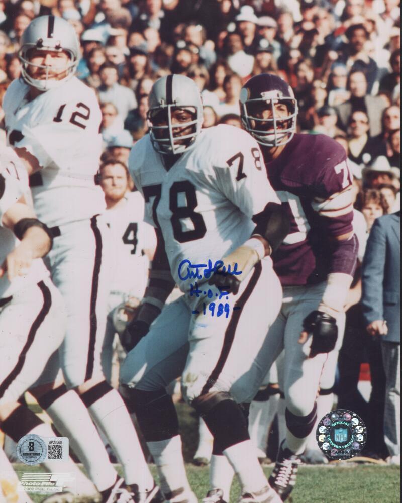 ART SHELL RAIDERS HOF 1989 SIGNED AUTOGRAPHED 8X10 PHOTO BECKETT AUTH