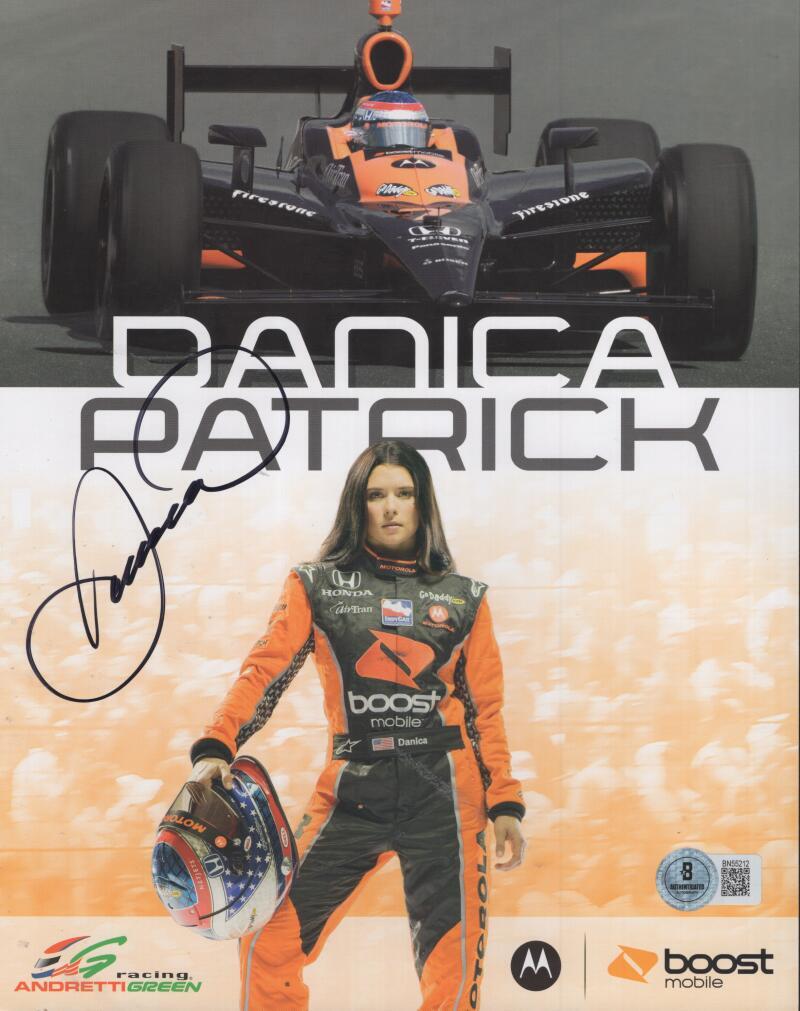 DANICA PATRICK AUTO RACING  SIGNED AUTOGRAPHED 8X10 PHOTO BECKETT AUTHENTICATED