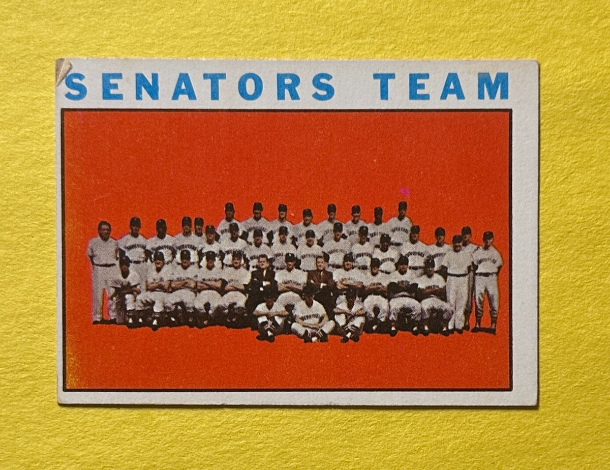 1964 TOPPS WASHING SENATORS TEAM CARD #343
