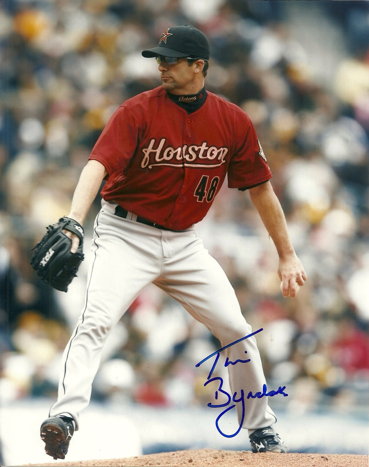 TIM BYRDAK HOUSTON ASTROS SIGNED AUTO 8x10 PHOTO W/COA