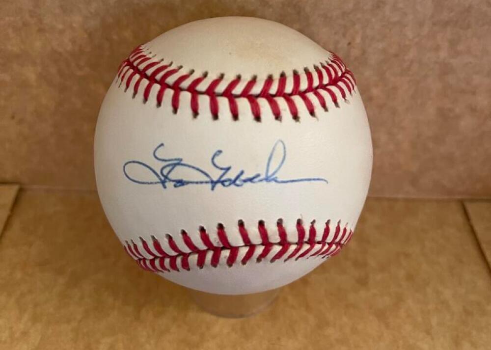 TOM TREBELHORN BREWERS  SIGNED AUTOGRAPHED A.L. BASEBALL BECKETT AUTH