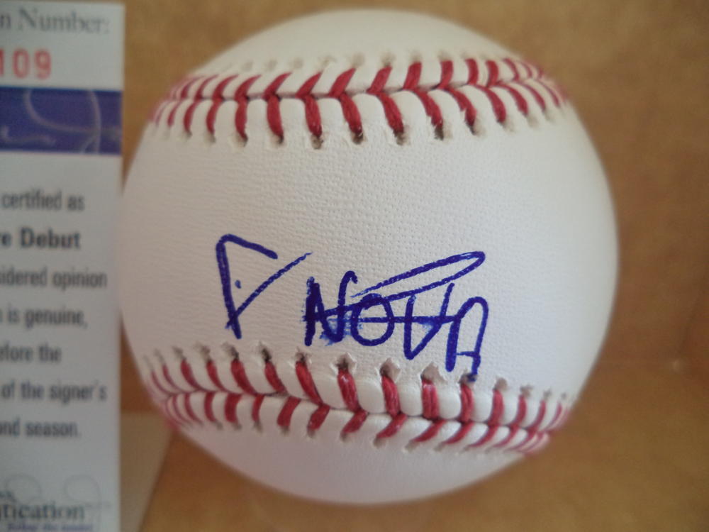 FREUDIS NOVA HOUSTON ASTROS SIGNATURE DEBUT SIGNED M.L. BASEBALL JSA SD49109