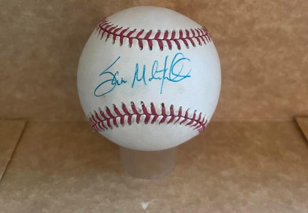 SAM MILITELLO YANKEES SIGNED AUTOGRAPHED A.L. BASEBALL BECKETT AUTH