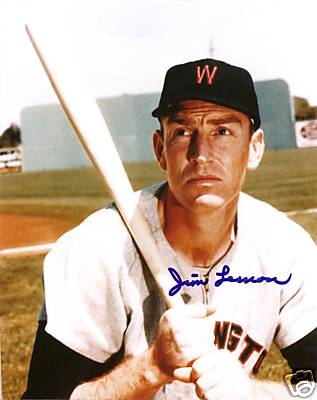 JIM  LEMON   WASHINGTON SENATORS SIGNED 8X10