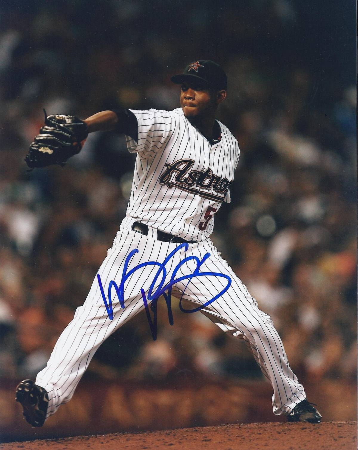 WESLEY WRIGHT HOUSTON ASTROS SIGNED AUTOGRAPHED 8X10 PHOTO W/COA