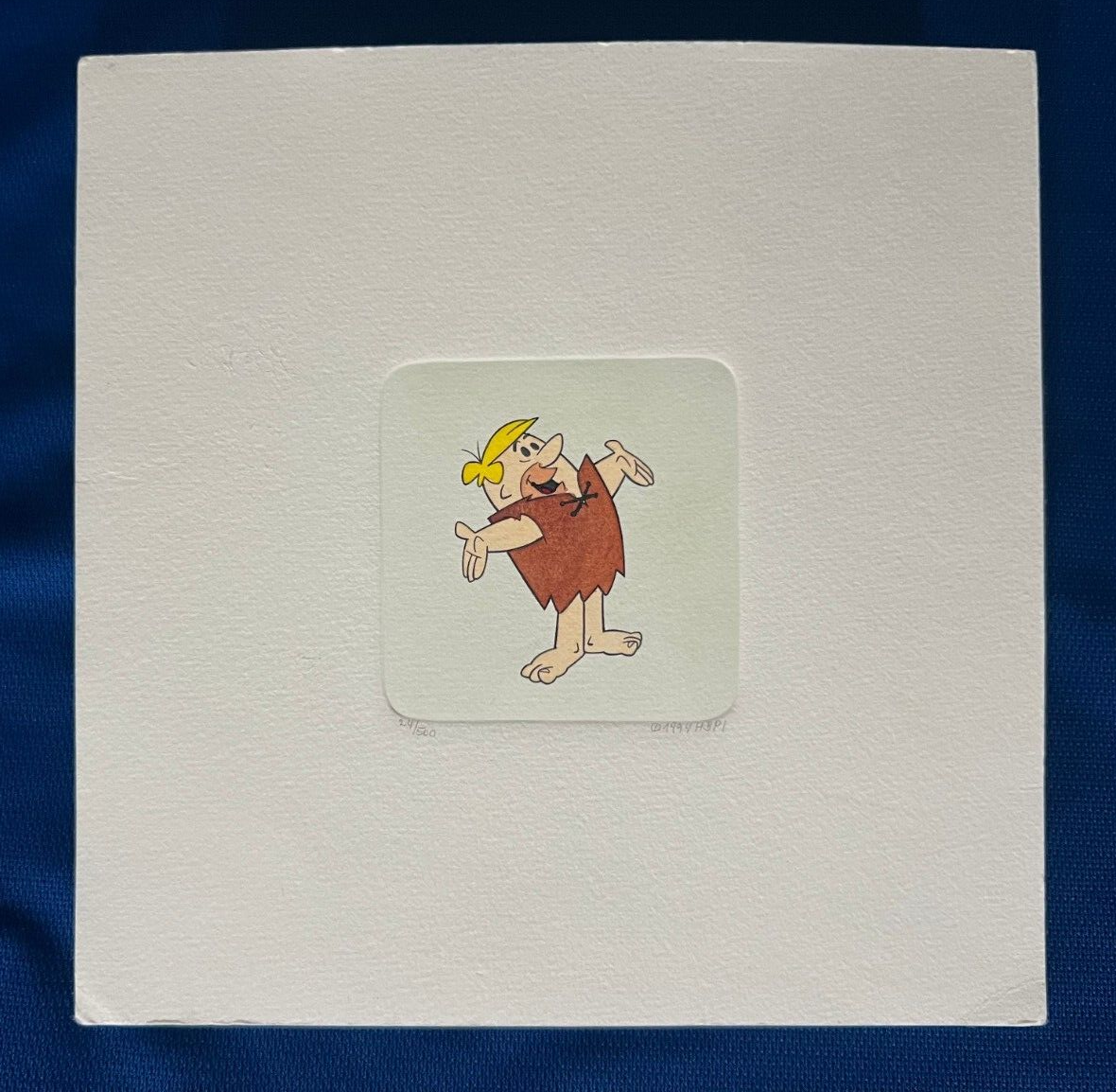 FLINTSTONES BARNEY SOWA & REISER HAND PAINTED ETCHING PAINTING /500
