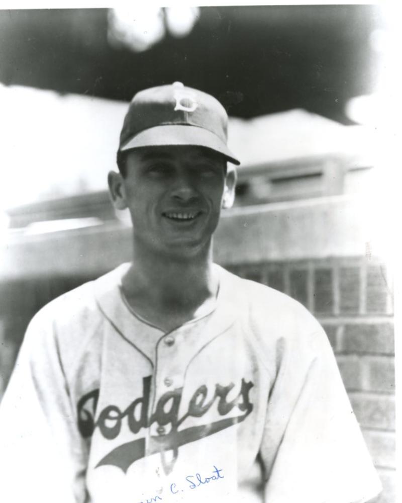DWAIN  SLOAT  BROOKLYN DODGERS SIGNED AUTOGRAPHED 8X10 PHOTO W/COA