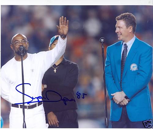 MARK DUPER DOLPHINS RING OF HONOR SIGNED 8X10 PHOTO