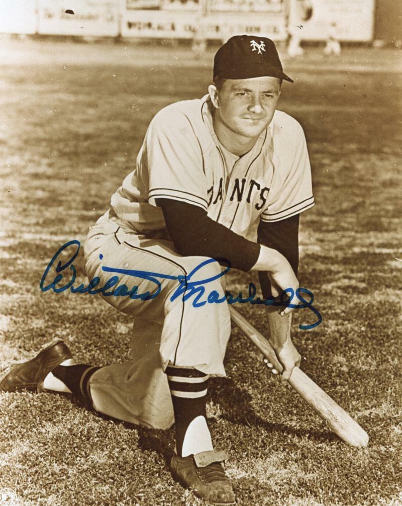 WILLARD MARSHALL NEW YORK GIANTS  SIGNED AUTOGRAPHED 8X10 PHOTO W/ COA