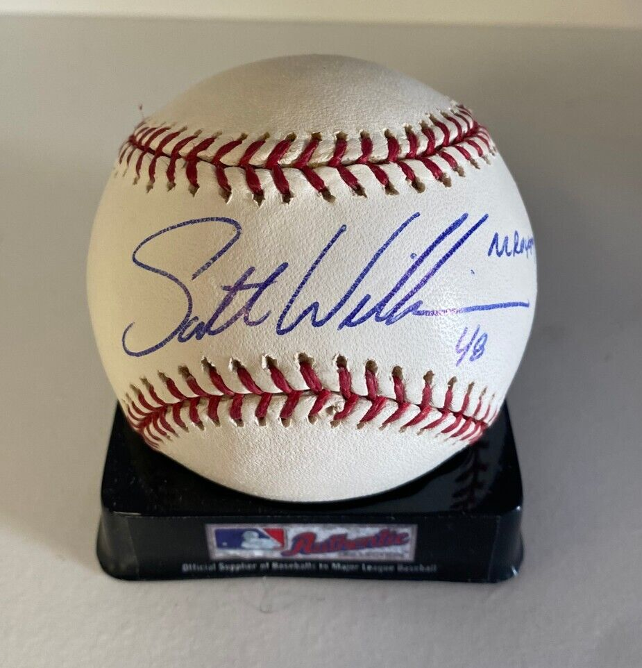 SCOTT WILLIAMSON NL ROY REDS SIGNED AUTOGRAPHED M.L BASEBALL BECKETT