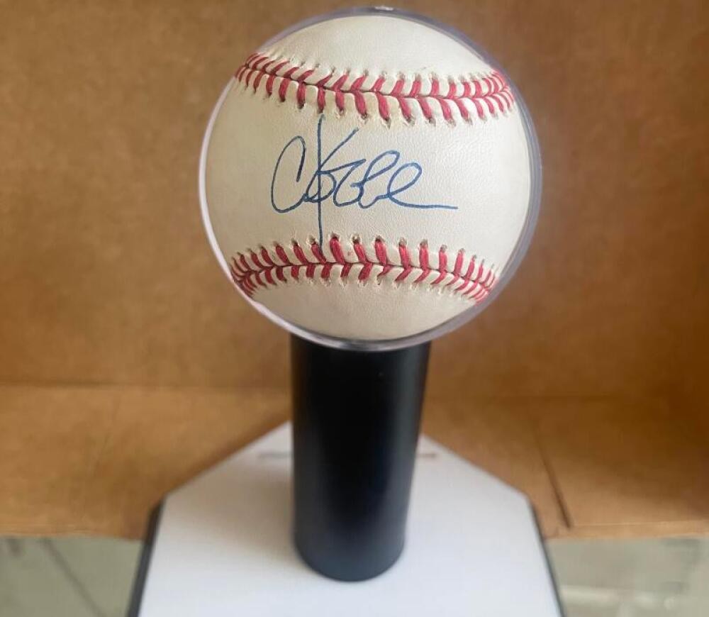 CHUCK KNOBLAUGH TWINS YANKEES  SIGNED AUTOGRAPHED A.L. BASEBALL BECKETT AUTH