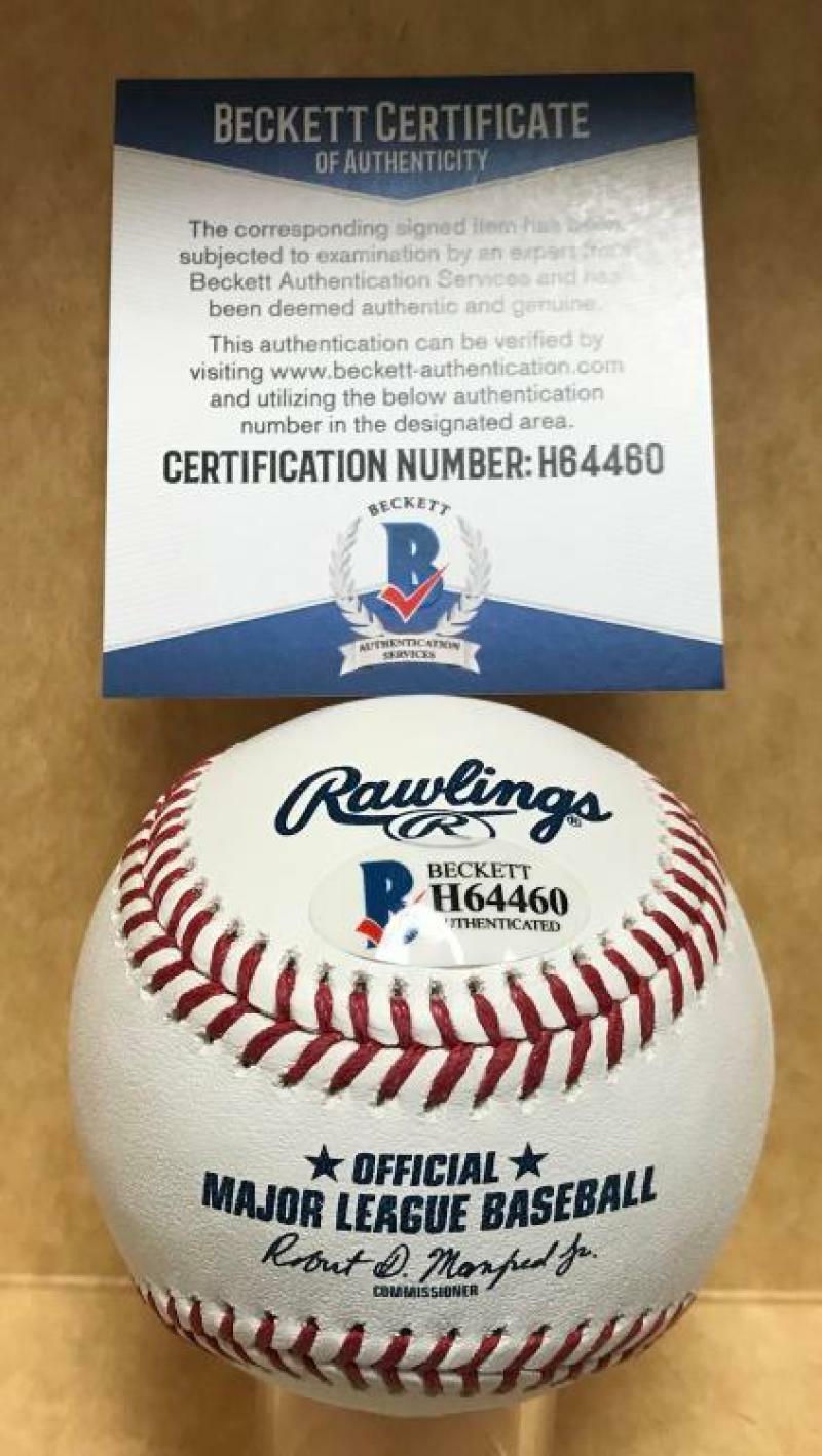 NICK SENZEL CINCINNATI REDS SIGNED AUTOGRAPHED M.L. BASEBALL BECKETT H64460