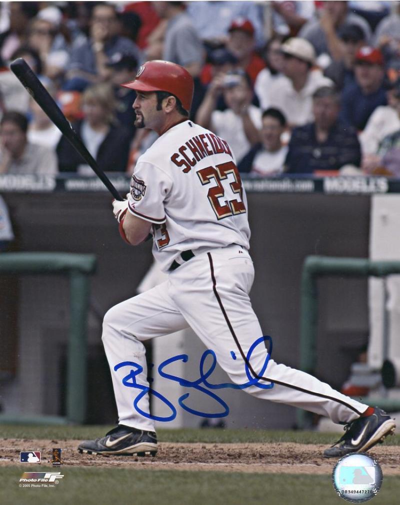 BRIAN SCHNEIDER WASHINGTON NATIONALS #23 SIGNED AUTOGRAPHED 8X10 PHOTO W/COA