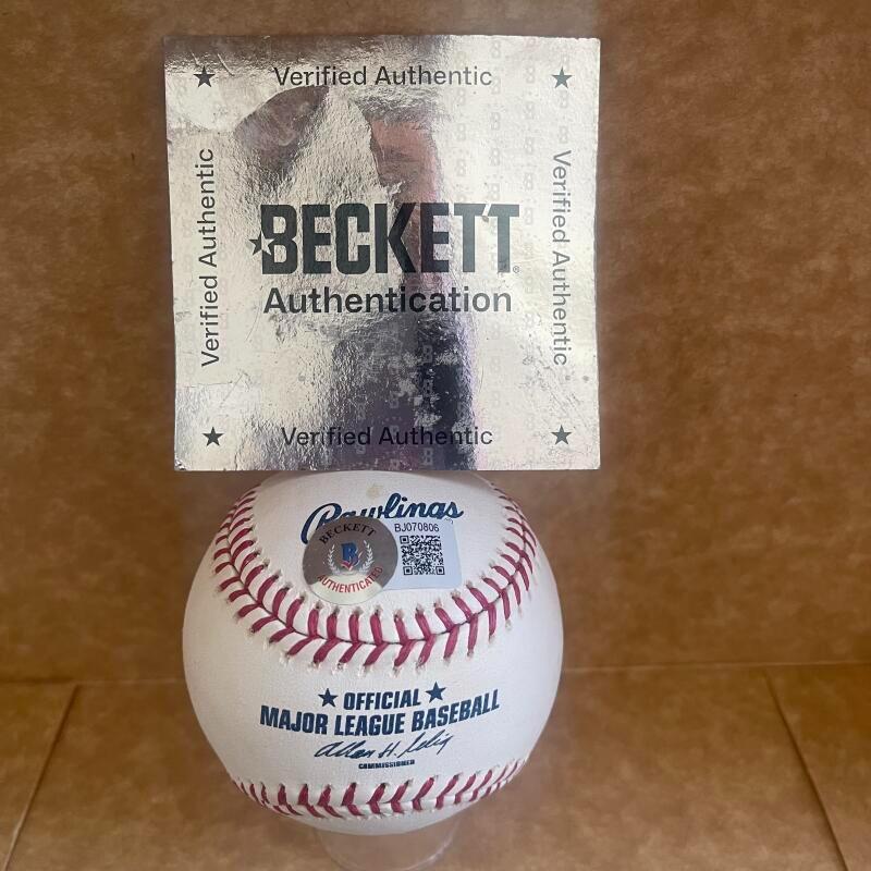 JAKE PEAVY GIANTS/PADRES SIGNED AUTO M.L. BASEBALL BECKETT AUTH