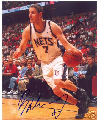 BASTIAN NACHBAR NEW JERSEY NETS SIGNED 8X10 PHOTO W/COA