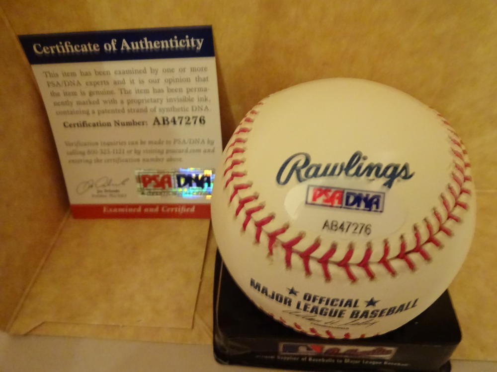 FRANCISCO  LIRIANO  HOUSTON ASTROS    SIGNED AUTOGRAPHED  BASEBALL PSA AB47