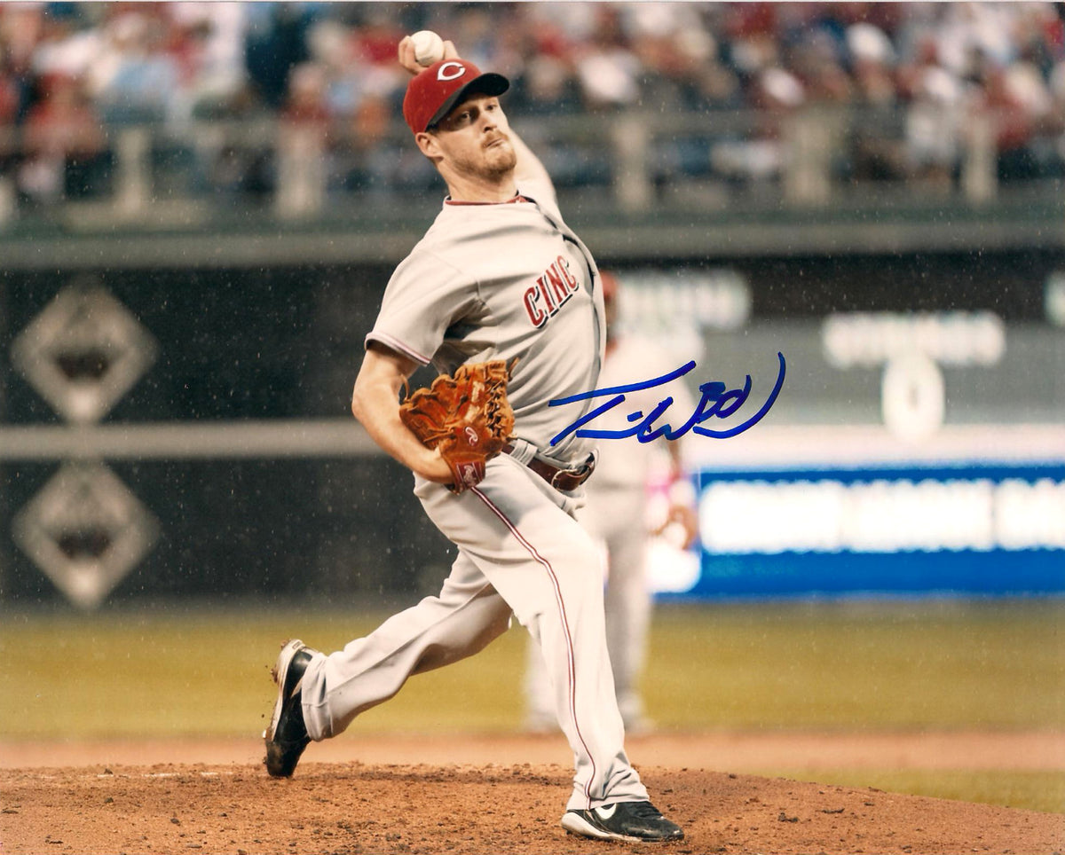 TRAVIS WOOD CINCINNATI REDS SIGNED AUTOGRAPHED 8X10 PHOTO W/COA