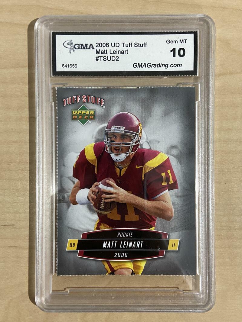 2006 GMA UD TUFF STUFF MATT LEINART USA ROOKIE GEM MT 10
