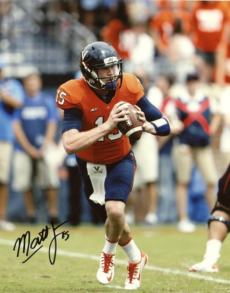 MATT JOHNS VIRGINIA CAVALIERS ACTION SIGNED AUTOGRAPHED 8X10 PHOTO W/COA 