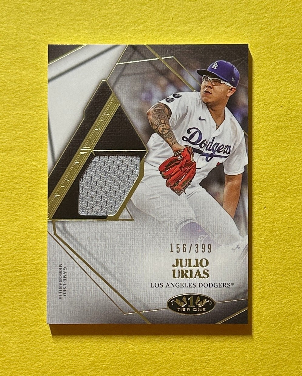 2022 TOPPS TIER ONE JULIO URIAS RELIC /399 #T1R1-JU DODGERS