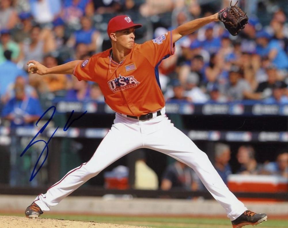 A.J. COLE WASHINGTON NATIONALS SIGNED USA AUTOGRAPHED 8X10 PHOTO W/COA