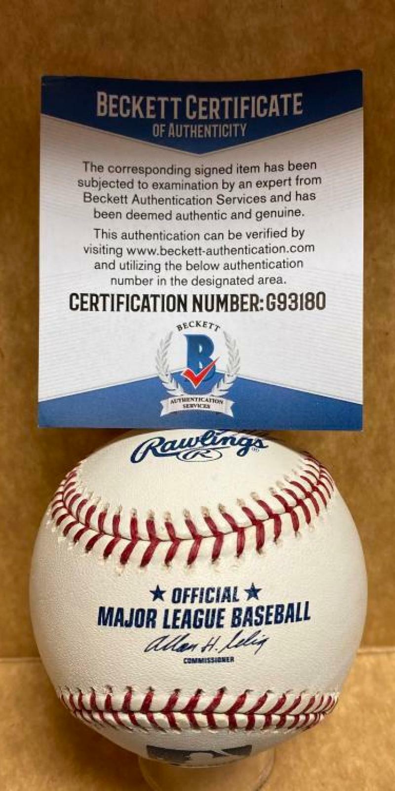 NAMAR GARCIAPARRA RED SOX/DODGERS SIGNED AUTO M.L. BASEBALL BECKETT G93180