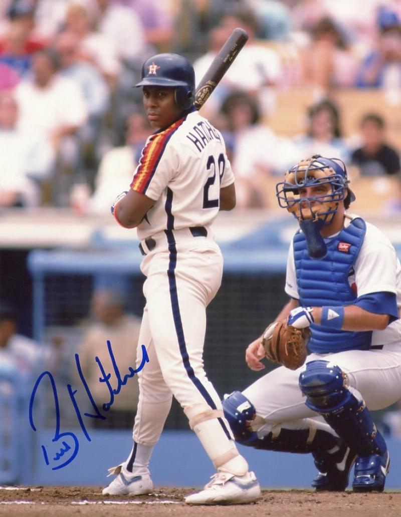 BILLY HATCHER  HOUSTON ROCKETS SIGNED AUTOGRAPHED 8X10 W/COA 