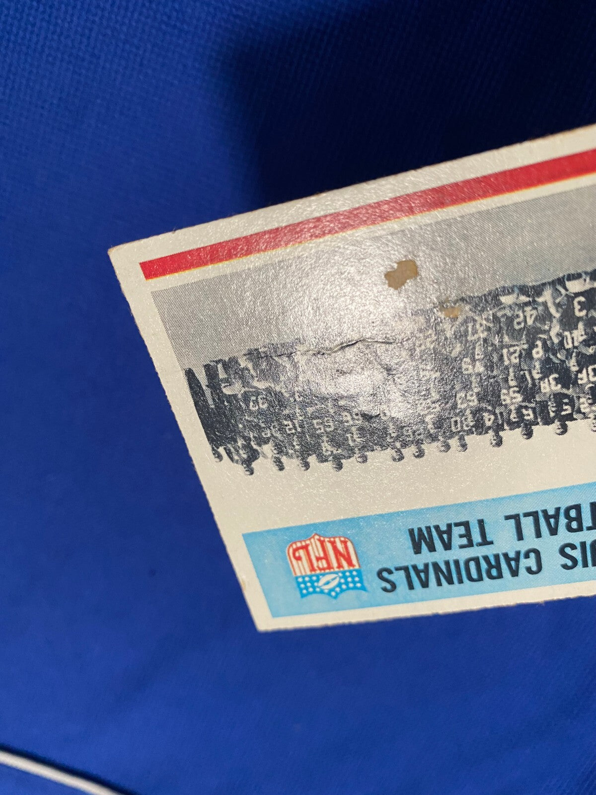 1966 PHILADELPHIA FOOTBALL ST. LOUIS CARDINALS FOOTBALL TEAM #157 CARD VINTAGE