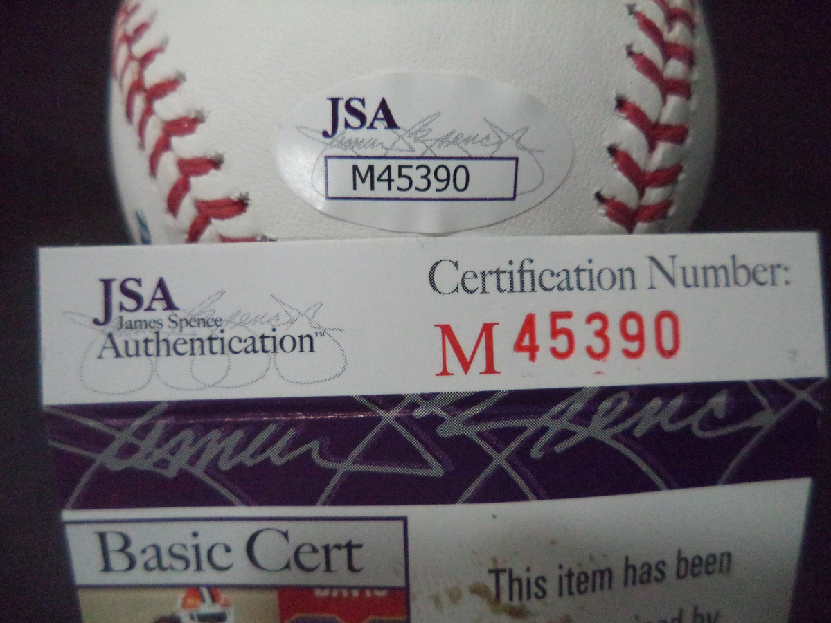 YASMANY TOMAS ARIZONA DIAMONDBACKS AUTOGRAPH SIGNED M.L BASEBALL JSA COA #M45390