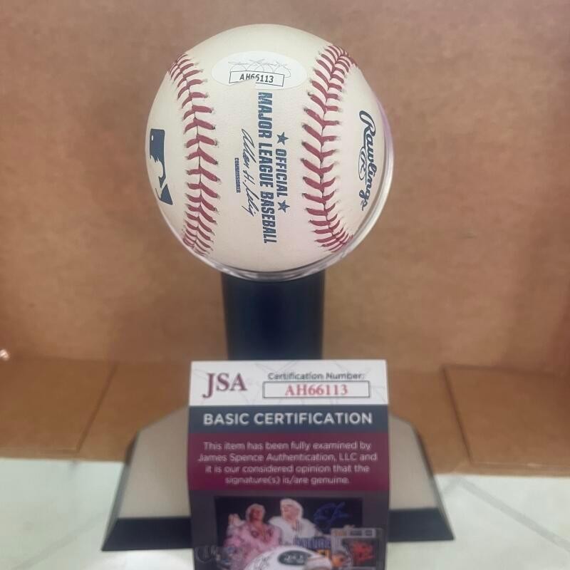 CAL ELDRED BREWERS/CARDINALS  SIGNED AUTOGRAPHED M.L. BASEBALL JSA AUTH 