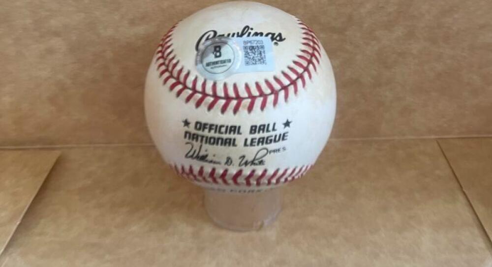 GARY SHEFFIELD BRAVES/DODGERS SIGNED AUTOGRAPHED N.L. BASEBALL BECKETT AUTH