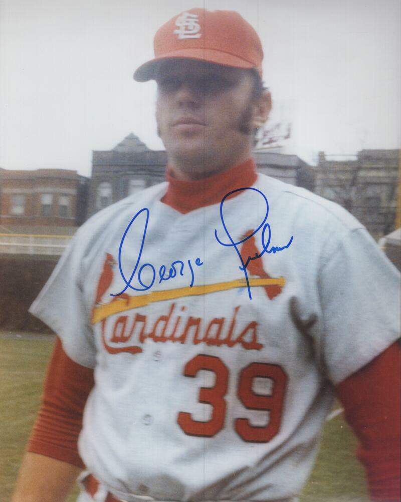 GEORGE CULVER  ST. LOUIS CARDINALS SIGNED AUTOGRAPHED 8X10 PHOTO W/ COA