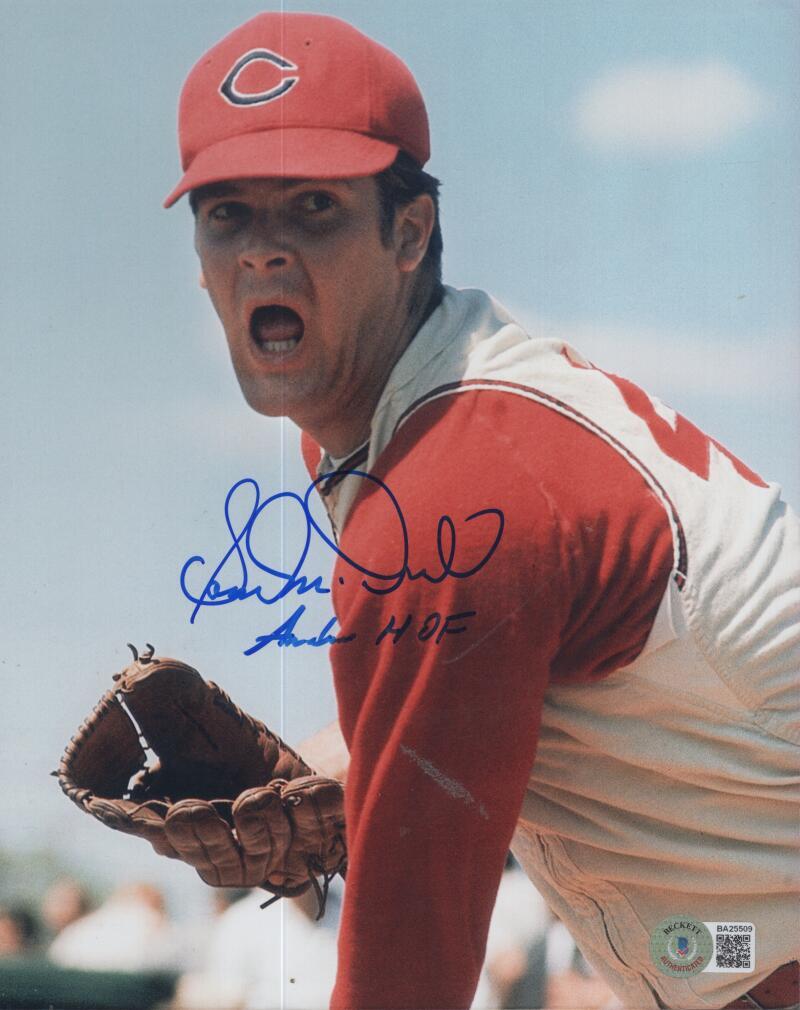 SAM MCDOWELL INDIANS HOF SIGNED 8X10 PHOTO BECKETT BA25509