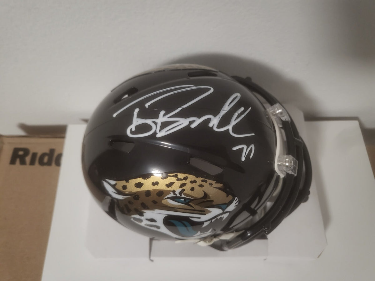 TONY BOSELLI JACKSONVILLE JAGUARS SIGNED AUTOGRAPH RIDDELL MINI HELMET JSA *