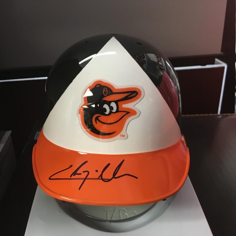 CHRIS TILLMAN SIGNED AUTO RIDDELL MINI HELMET W/COA
