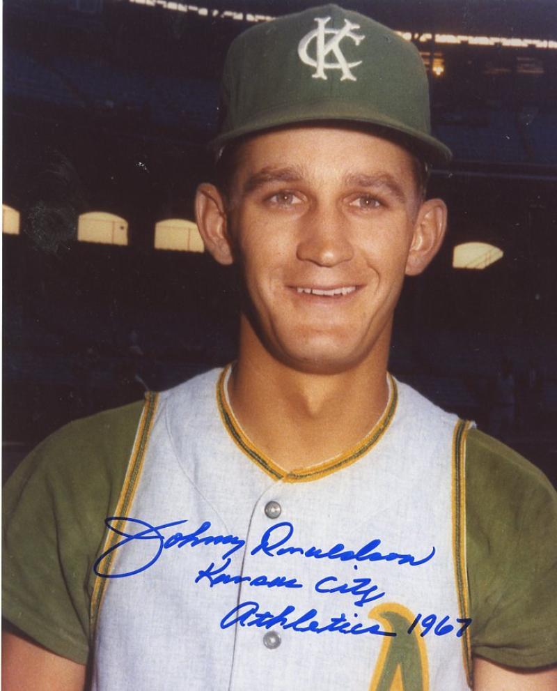 JOHN DONALDSON KANSAS CITY ATHLETICS 1967 SIGNED AUTOGRAPHED 8X10 PHOTO W/COA