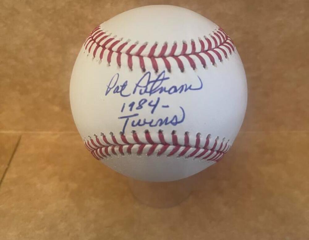 PAT PUTNAM 1984 TWINS SIGNED AUTO M.L. BASEBALL BAS AUTHENTICATED