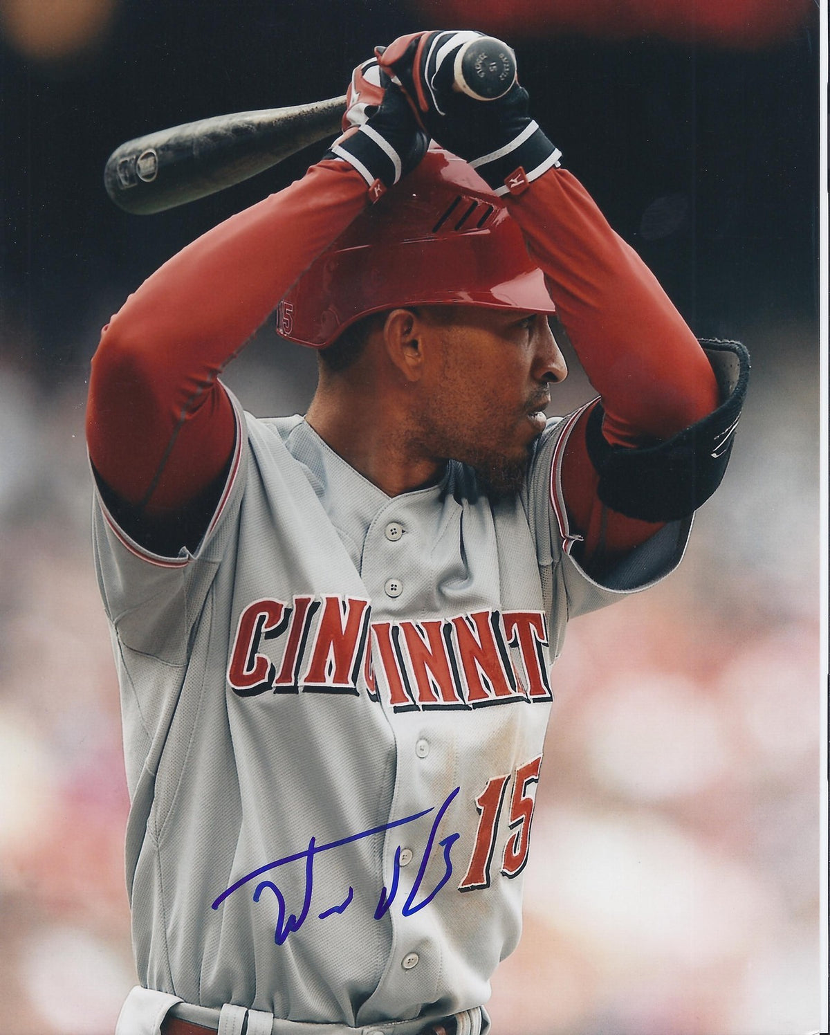 WILSON VALDEZ CINCINNATI REDS SIGNED AUTOGRAPHED 8X10 PHOTO W/COA