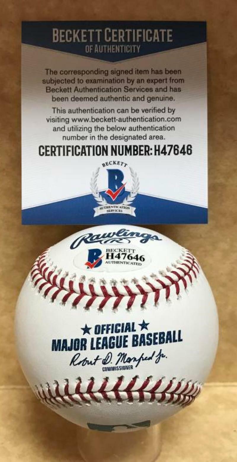 JOSH HARRISON DETROIT TIGERS SIGNED AUTOGRAPHED M.L. BASEBALL BECKETT H47646