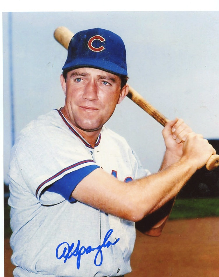 AL  SPANGLER      CHICAGO  CUBS    SIGNED AUTOGRAPHED   8X10 PHOTO  W/ COA 
