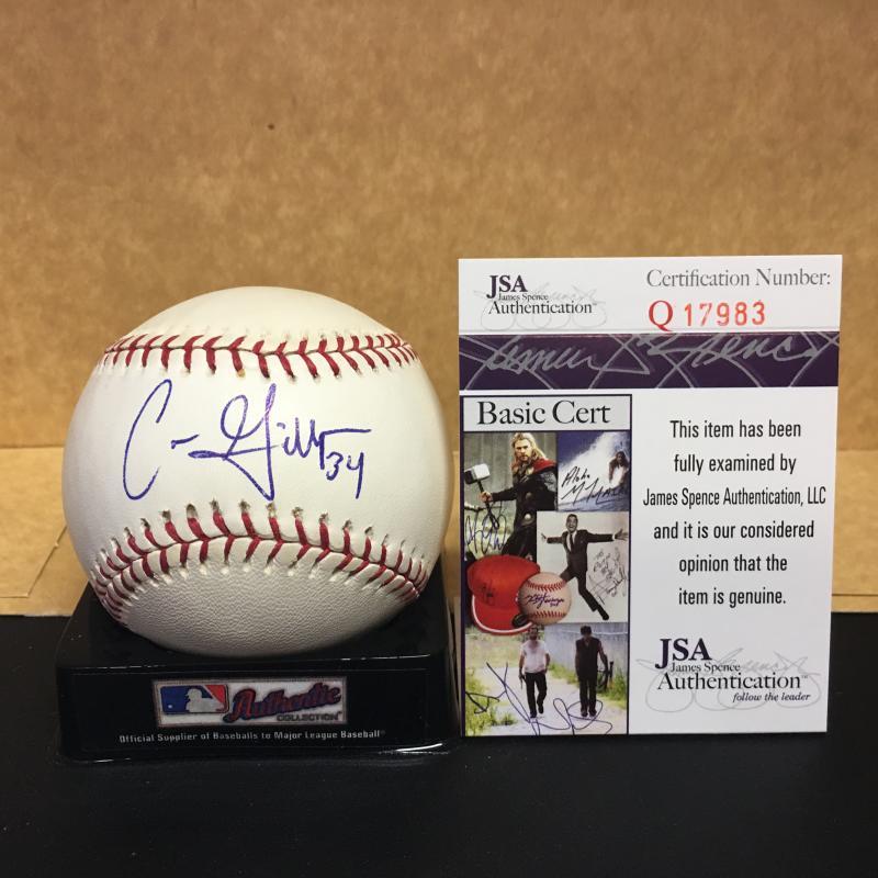 CONOR  GILLASPIE SAN FRANCISCO GIANTS SIGNED M.L. BASEBALL JSA Q17983