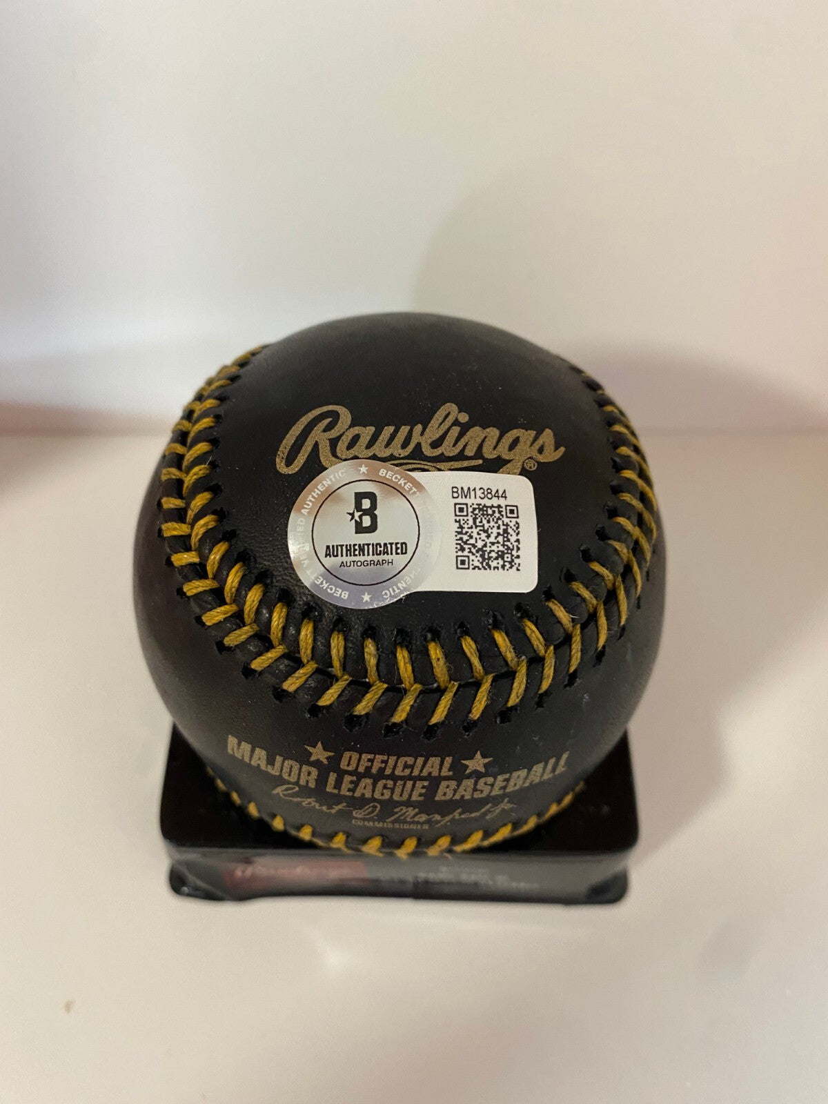 NOLAN GORMAN ST. LOUIS CARDINALS SIGNED AUTOGRAPHED BLACK M.L. BASEBALL BECKETT