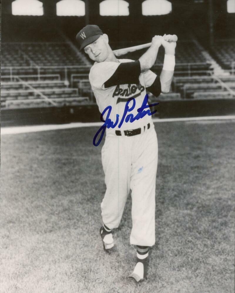 J.W. PORTER  WASHINGTON SENATORS SIGNED 8X10 PHOTO W/ COA