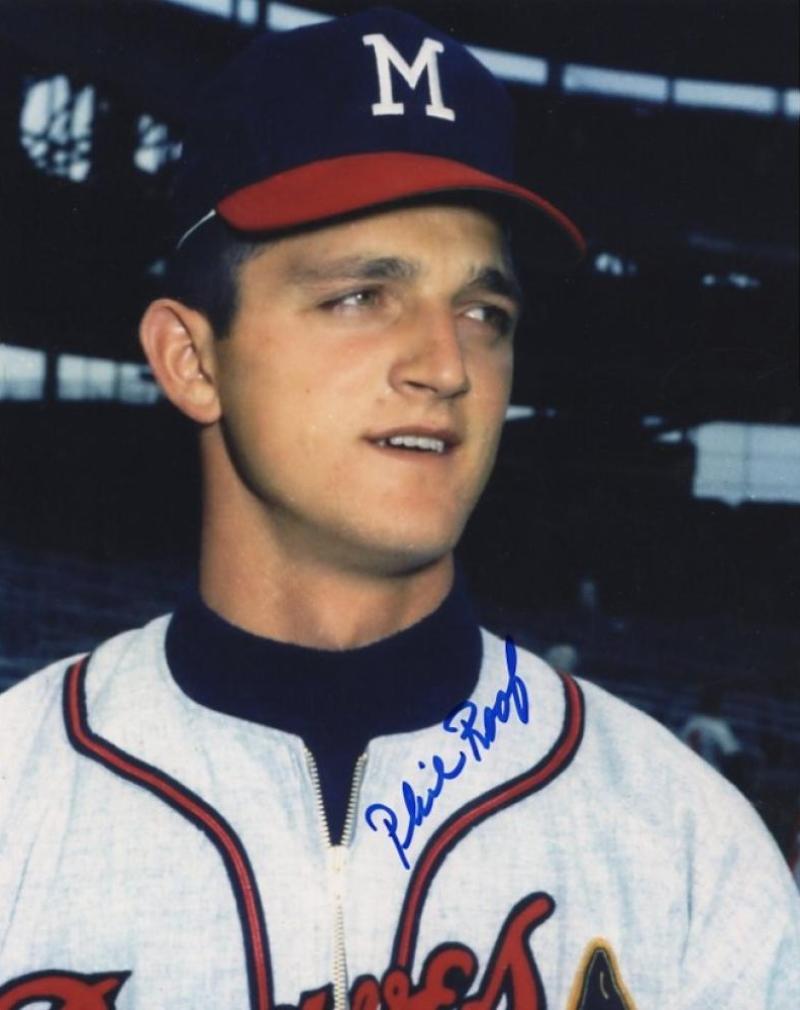 PHIL ROOF MILWAUKEE BRAVES POSED  SIGNED AUTOGRAPHED  8X10 PHOTO W/COA