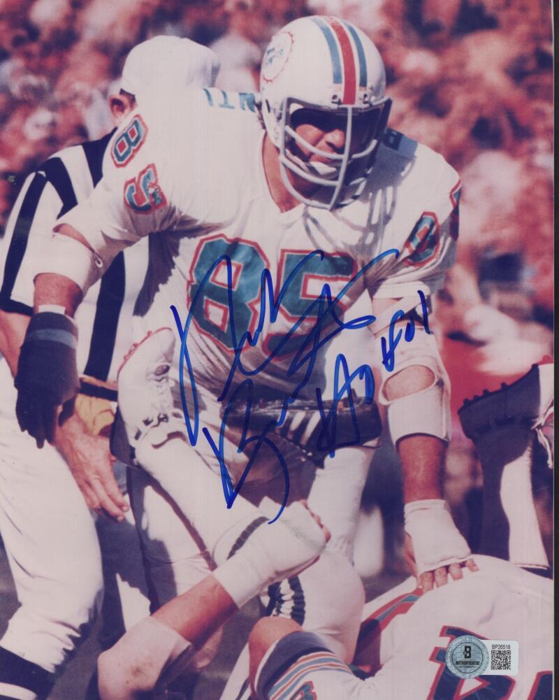 NICK BUONICONTI DOLPHINS  SIGNED AUTOGRAPHED 8X10 PHOTO BECKETT AUTH