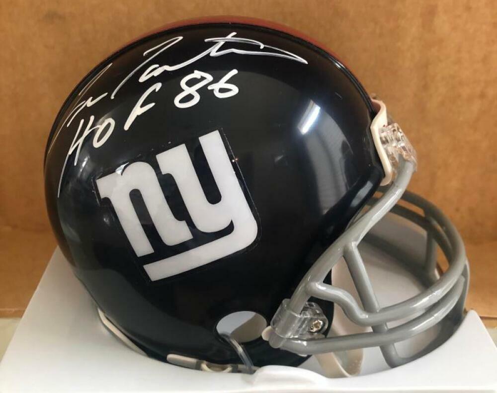 FRAN TARKENTON NEW YORK GIANTS HOF 86  THROWBACK SIGNED MINI HELMET W/COA 