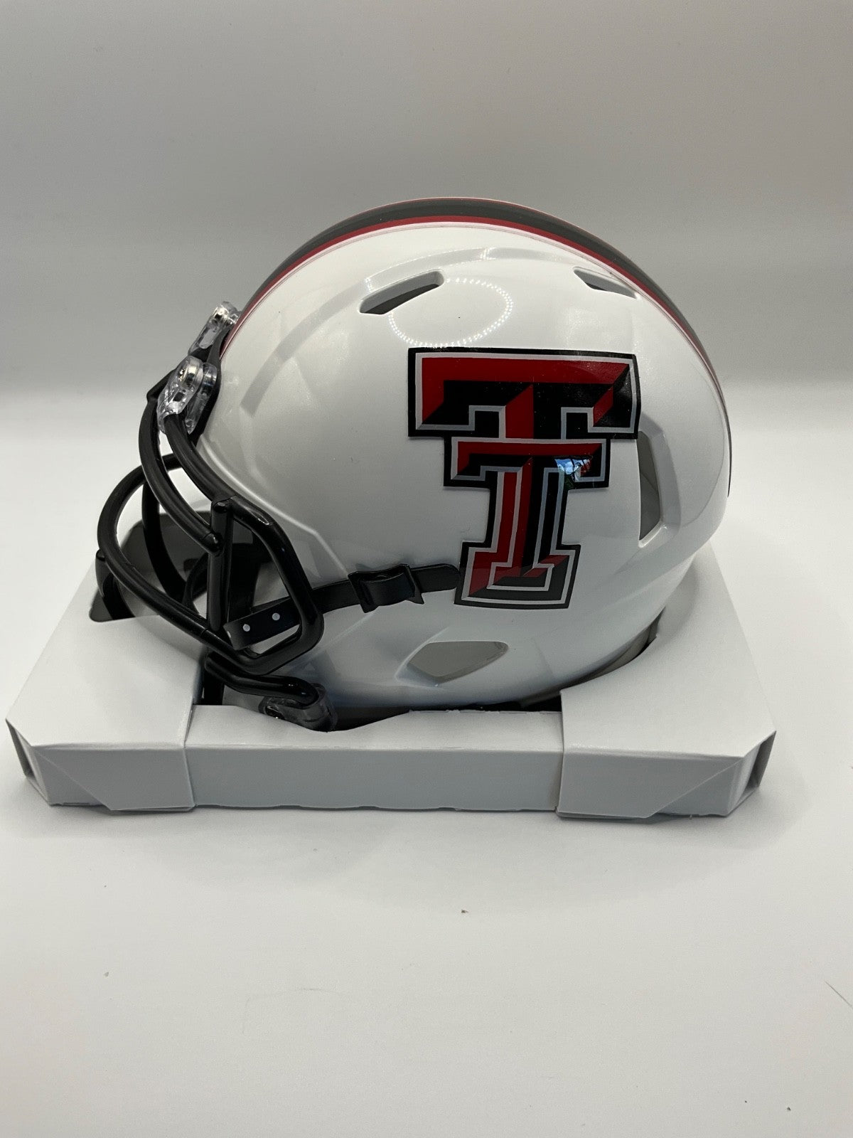 WES WELKER TEXAS TECH RED RAIDERS SIGNED SPEED MINI HELMET JSA