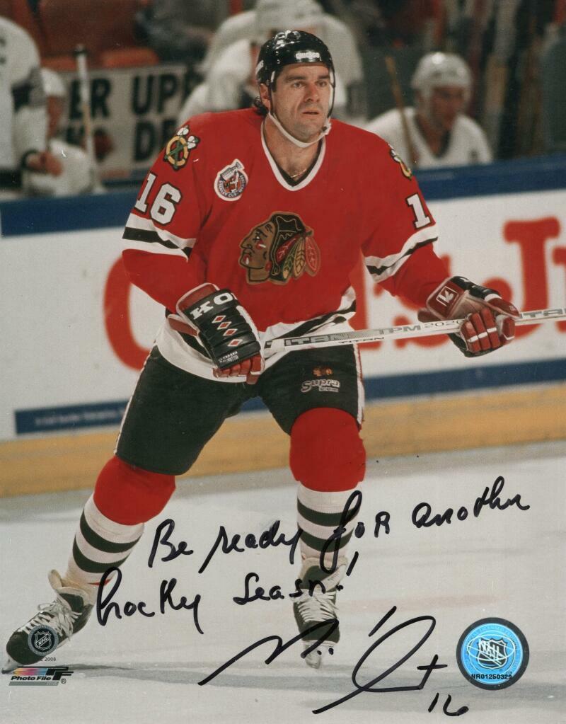 MICHEL GOULET CHICAGO BLACK HAWKS SIGNED AUTOGRAPHED 8X10 PHOTO W/ COA