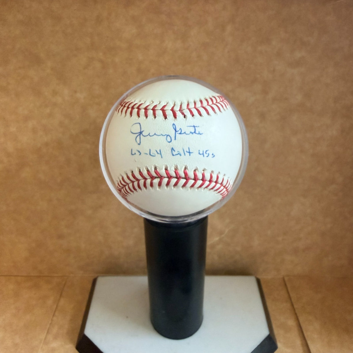 JERRY GROTE 63-64 COLT 45S SIGNED AUTO M.L. BASEBALL BECKETT AUTH