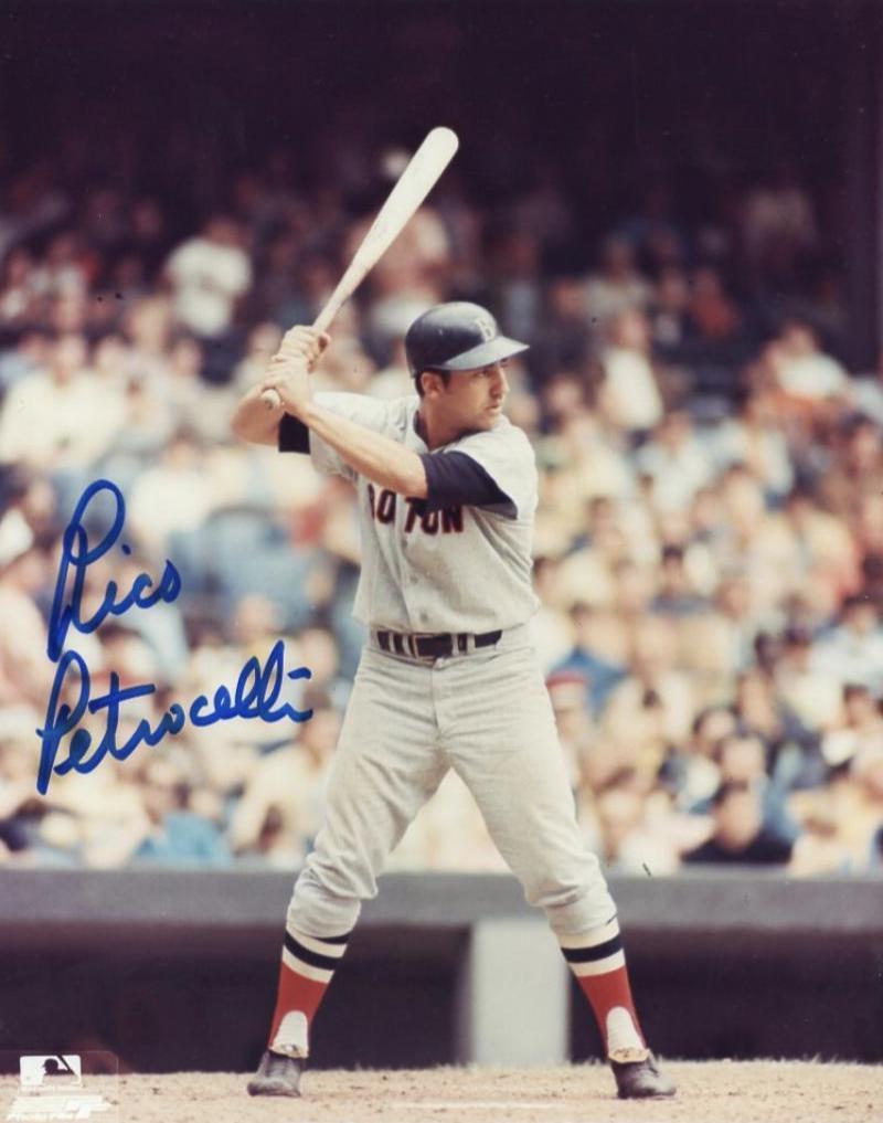 RICO PETROCELLI ACTION BOSTON RED SOX SIGNED AUTOGRAPHED 8x10 PHOTO W/COA